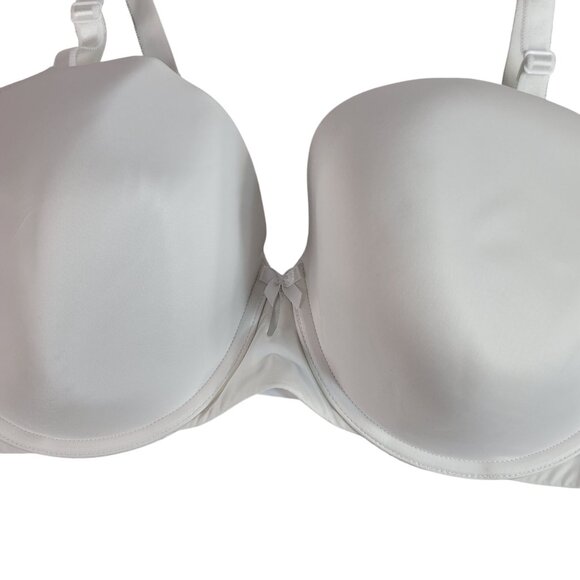 Torrid Curve Perfect T Shirt Push Up Bra White 44B Underwire Adj Seamless Molded - Picture 3 of 9